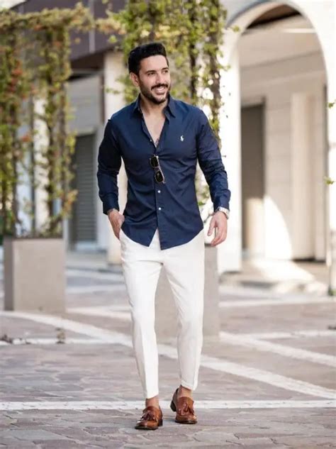 navy blue shirt combination jeans